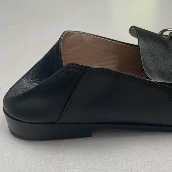 Massimo Dutti black leather slip on loafers - Picture 5 of 7